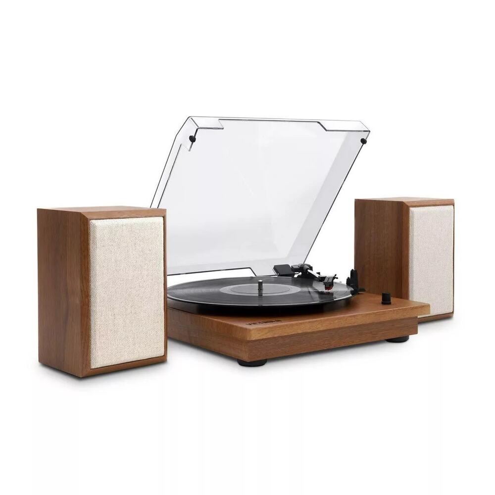 Victrola The Kingfield Record Player Bluetooth Shelf System w Bookshelf Speakers - Picture 10 of 10